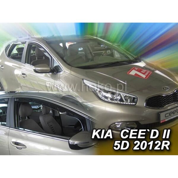 Heko ΑΝΕΜΟΘΡΑΥΣΤΕΣ ΓΙΑ KIA CEED II 5D 05/2012-2018 ΖΕΥΓΑΡΙ ΑΠΟ ΕΥΚΑΜΠΤΟ ΦΙΜΕ ΠΛΑΣΤΙΚΟ HEKO - 2 ΤΕΜ.