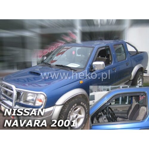 Heko ΑΝΕΜΟΘΡΑΥΣΤΕΣ ΓΙΑ NISSAN NAVARA PICK UP D22 2001-2005 / NP300 4D (ΜΕ ΕΣΟΧΗ ΚΑΘΡΕΠΤΗ) ΖΕΥΓΑΡΙ ΑΠΟ ΕΥΚΑΜΠΤΟ ΦΙΜΕ ΠΛΑΣΤΙΚΟ HEKO – 2 ΤΕΜ.