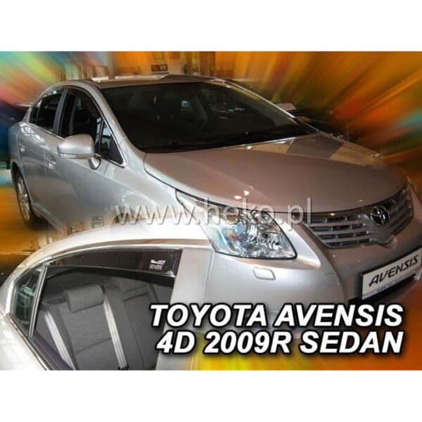 Heko ΑΝΕΜΟΘΡΑΥΣΤΕΣ ΓΙΑ TOYOTA AVENSIS 4D SEDAN 2009+ ΣΕΤ ΑΥΤΟΚΙΝΗΤΟΥ ΑΠΟ ΕΥΚΑΜΠΤΟ ΦΙΜΕ ΠΛΑΣΤΙΚΟ HEKO - 4 ΤΕΜ.