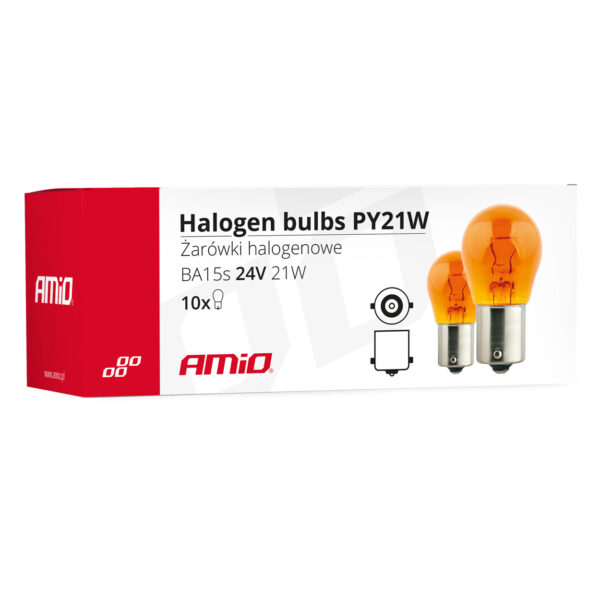 Amio P21W 24V 21W BA15s ΜΟΝΟΠΟΛΙΚΟ ΠΟΡΤΟΚΑΛΙ ΚΟΥΤΙ 10ΤΕΜ. - Image 3