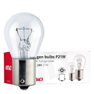 Amio P21W 24V 21W BA15s ΜΟΝΟΠΟΛΙΚΟ ΑΛΟΓΟΝΟΥ ΚΟΥΤΙ 10ΤΕΜ.