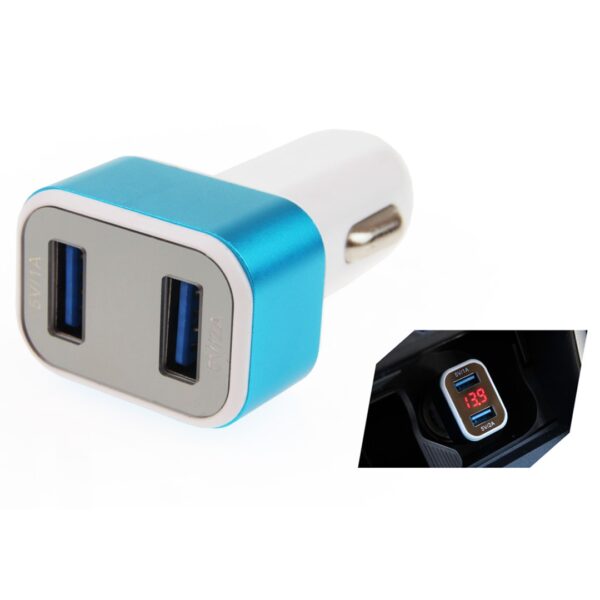 Amio ΦΟΡΤΙΣΤΗΣ ΑΝΑΠΤΗΡΑ ΜΕ 2 ΘΥΡΕΣ USB 12/24V 3000mA (1Α, 2Α) ΚΑΙ ΕΝΔΕΙΞΗ ΚΑΤΑΝΑΛΩΣΗΣ ΚΑΙ ΒΟΛΤΟΜΕΤΡΟ AMiO - 1 ΤΕΜ. - Image 2
