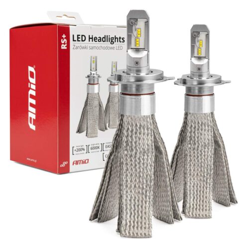 Amio H4 RS+ SERIES 12-36V 50W 6000K 3500lm +200% LED CAN-BUS (ΨΥΚΤΡΑ ΛΕΠΙΔΕΣ ΦΤΕΡΟΥ)​ AMIO – 2 ΤΕΜ.