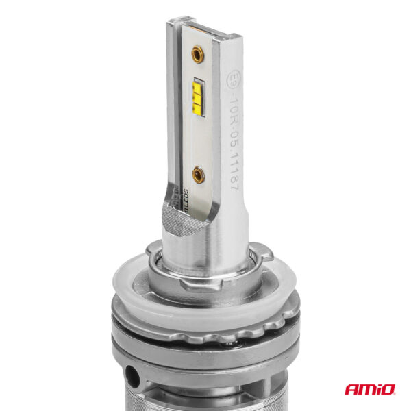Amio H8/H9/H11 RS+ SERIES 12-36V 50W 6000K 3500lm +200% LED CAN-BUS (ΨΥΚΤΡΑ ΛΕΠΙΔΕΣ ΦΤΕΡΟΥ) ΑΜΙΟ - 2ΤΕΜ - Image 2