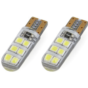 Amio T10 ΛΑΜΠΑΚΙ STANDARD LED SILCA 12V - 1,5W - 5600K - 12LED (ΛΕΥΚΟ/ΨΥΧΡΟ) AMiO - 2 ΤΕΜ.