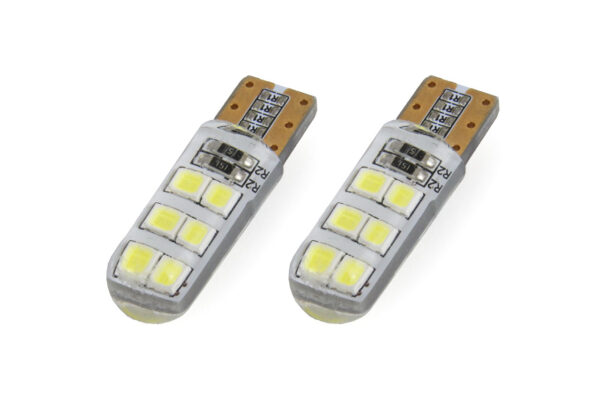 Amio T10 ΛΑΜΠΑΚΙ STANDARD LED SILCA 12V - 1,5W - 5600K - 12LED (ΛΕΥΚΟ/ΨΥΧΡΟ) AMiO - 2 ΤΕΜ.