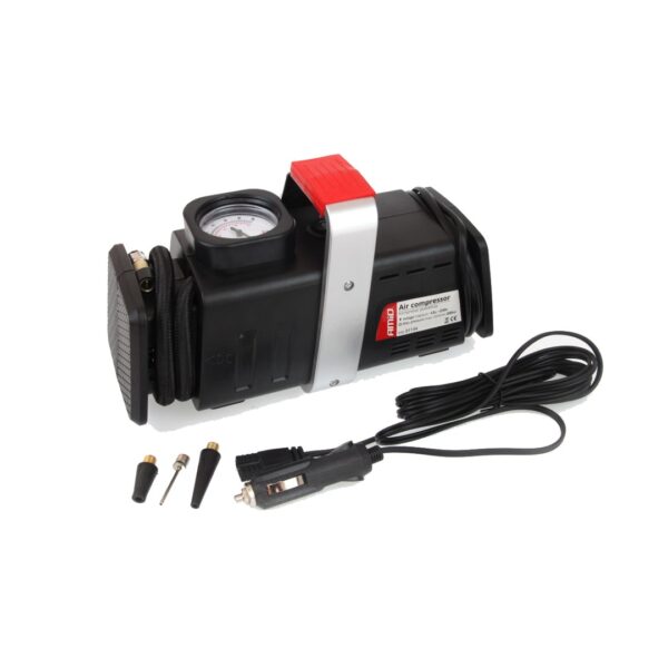 Amio ΚΟΜΠΡΕΣΕΡ ΑΕΡΑ 12V/220V 150PSI (ΜΑΝΟΜΕΤΡΟ/ΦΙΣ/3 ΑΝΤΑΠΤΟΡΕΣ/ΚΑΛΩΔΙΟ 300cm) AMIO