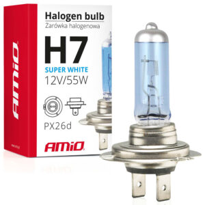 Amio ΛΑΜΠΑ ΑΛΟΓΟΝΟΥ H7 PX26d 12V/55W/4200K SUPER WHITE ΑMiO - 1 TEM.