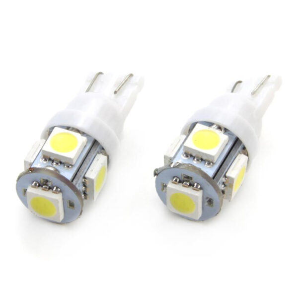 Amio T10 W5W 12V W2,1x9,5d ΛΕΥΚΟ 5.600K 5SMDx5050 (ΚΑΡΦΩΤΟ) 2ΤΕΜ. - Image 2