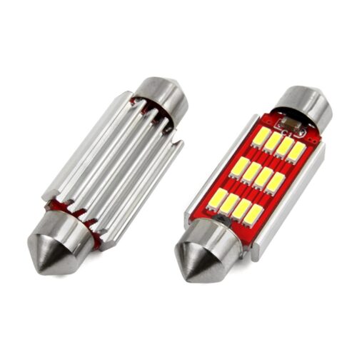 Amio ΛΑΜΠΑΚΙΑ ΠΛΑΦΟΝΙΕΡΑΣ 41mm 12/24V 2,9W 5600K 12LED CANBUS FESTOON (ΛΕΥΚΟ) AMiO – 2 ΤΕΜ.