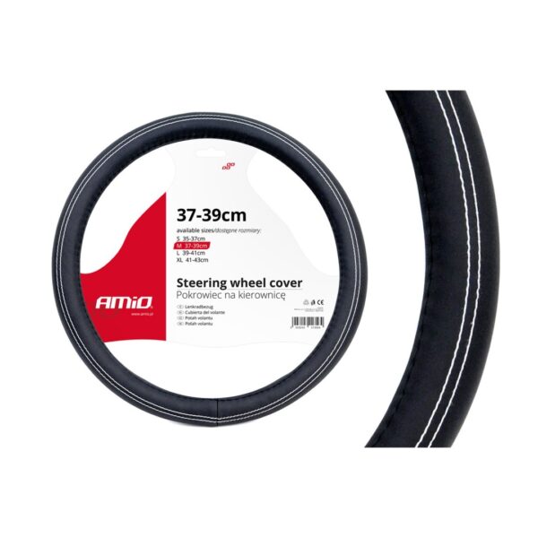 Amio ΚΑΛΥΜΜΑ ΤΙΜΟΝΙΟΥ 37/39CM SWC-15-M ΜΑΥΡΟ/ΛΕΥΚΗ ΡΑΦΗ AMiO - 1 ΤΕΜ.