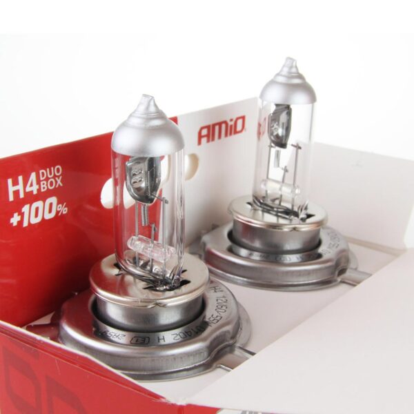 Amio H4 12V 60/55W P43t LUMITEC SILVER ΑΛΟΓΟΝΟΥ +100% UP TO 25m AMIO - 2 ΤΕΜ. - Image 3