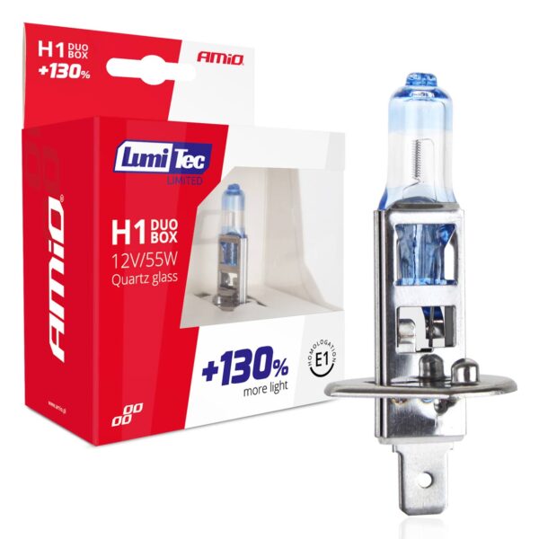 Amio H1 12V 55W P14,5s LUMITEC LIMITED +130%  UP TO 40m ΑΜΙΟ- 2 ΤΕΜ.