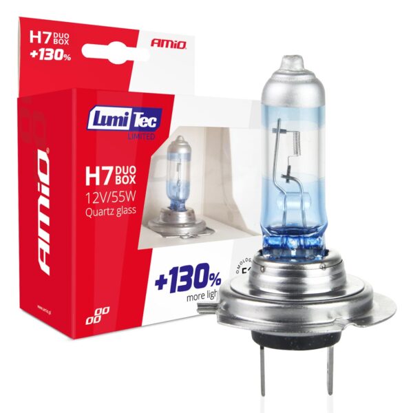 Amio H7 12V 55W P14,5s LUMITEC LIMITED +130%  UP TO 40m AMIO - 2 ΤΕΜ.