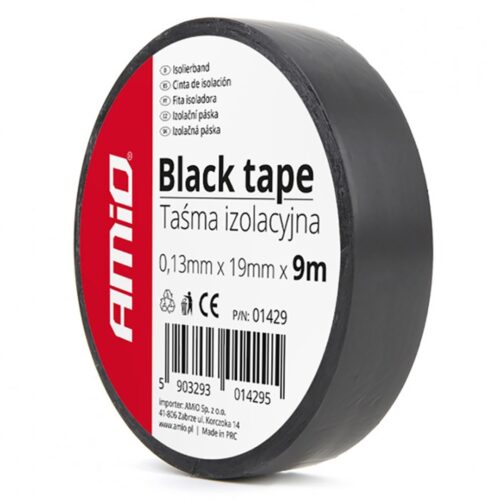 Amio ΜΟΝΩΤΙΚΗ ΤΑΙΝΙΑ ΜΑΥΡΗ 19MM – 9M AMiO – 1 ΤΕΜ.
