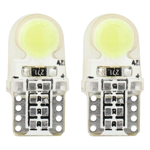 Amio T10 W5W 12V W2,1×9,5d ΛΕΥΚΟ 5.600K 1xCOB LED ΣΙΛΙΚΟΝΗΣ(ΚΑΡΦΩΤΟ) 2ΤΕΜ.