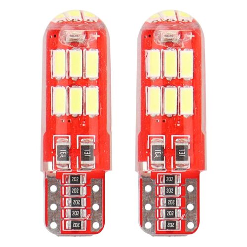 Amio T10 W5W 12V W2,1×9,5d ΛΕΥΚΟ 5.600K 15SMDx4014 LED ΣΙΛΙΚΟΝΗΣ (ΚΑΡΦΩΤΟ – CAN-BUS) 2ΤΕΜ.