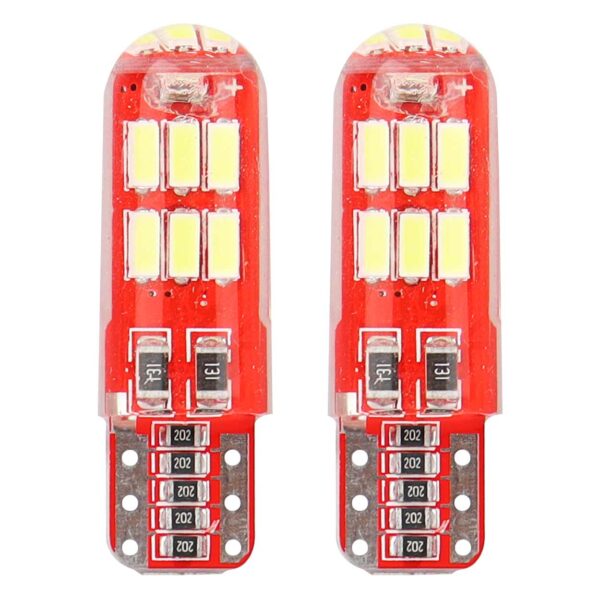 Amio T10 W5W 12V W2,1x9,5d ΛΕΥΚΟ 5.600K 15SMDx4014 LED ΣΙΛΙΚΟΝΗΣ (ΚΑΡΦΩΤΟ - CAN-BUS) 2ΤΕΜ.