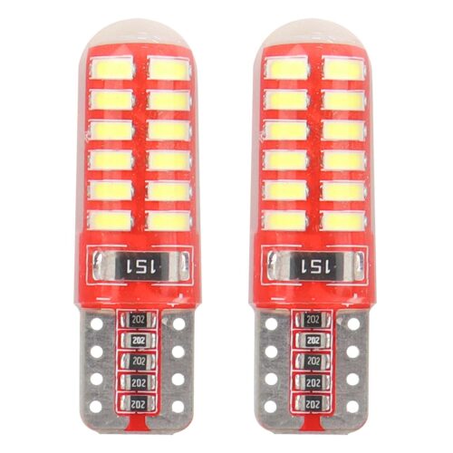 Amio T10 W5W 12V W2,1×9,5d ΛΕΥΚΟ 5.600K 24SMDx3014 ΣΙΛΙΚΟΝΗΣ (ΚΑΡΦΩΤΟ – CAN-BUS) 2ΤΕΜ.