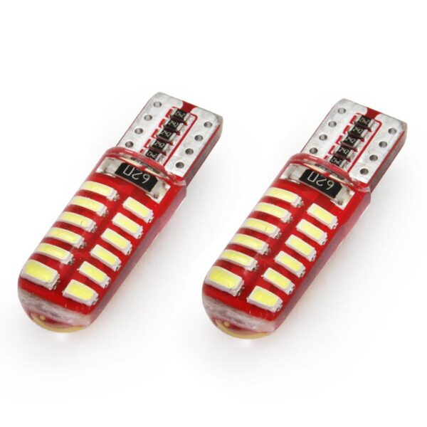 Amio T10 W5W 12V W2,1x9,5d ΛΕΥΚΟ 5.600K 24SMDx3014 ΣΙΛΙΚΟΝΗΣ (ΚΑΡΦΩΤΟ - CAN-BUS) 2ΤΕΜ. - Image 4
