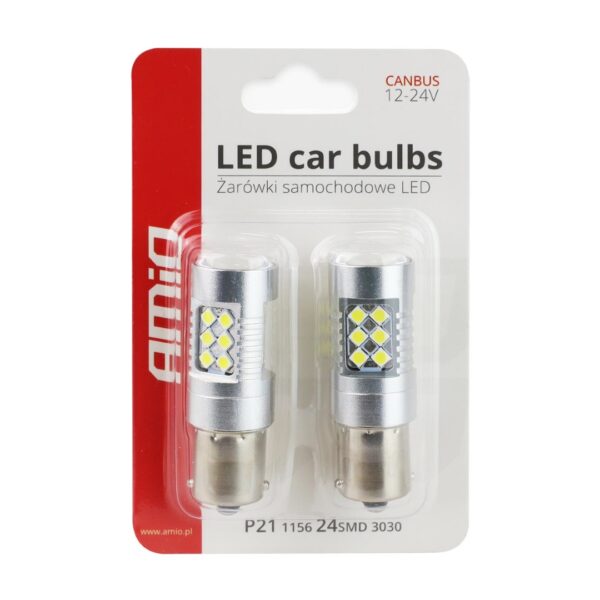 Amio P21W 12/24V BA15s 24xSMD3030 CAN-BUS ΔΙΑΘΛΑΣΗΣ (ΜΟΝΟΠΟΛΙΚΟ)  2ΤΕΜ. - Image 3