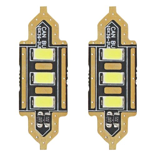 Amio ΛΑΜΠΑΚΙΑ ΠΛΑΦΟΝΙΕΡΑΣ 36mm 12V 5.600K 3xSMD 5730 LED AMIO – 2 ΤΕΜ.