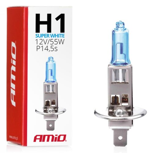 Amio H1 12V 55W P14,5s SUPERWHITE AMIO – 1 ΤΕΜ.
