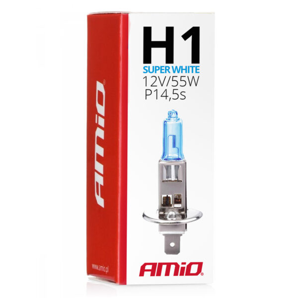 Amio H1 12V 55W P14,5s SUPERWHITE AMIO - 1 ΤΕΜ. - Image 3