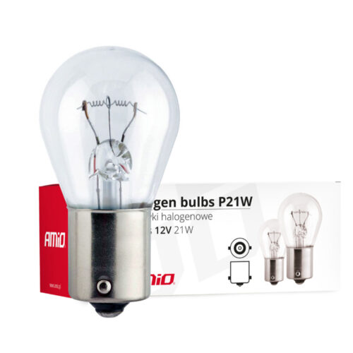 Amio ΛΑΜΠΑΚΙΑ ΜΟΝΟΠΟΛΙΚΑ ΑΛΟΓΟΝΟΥ P21W 12V 21W BA15s ΣΕ ΚΟΥΤΙ  ΑMiO – 10 TEM.
