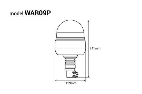 Amio ΦΑΡΟΣ ΠΕΡΙΣΤΡΕΦΟΜΕΝΟΣ W02P 12/24V 39SMD LED ΕΛΑΣΤΙΚΟΣ ΒΙΔΩΤΟΣ ΠΟΡΤΟΚΑΛΙ 129x241mm - Image 3
