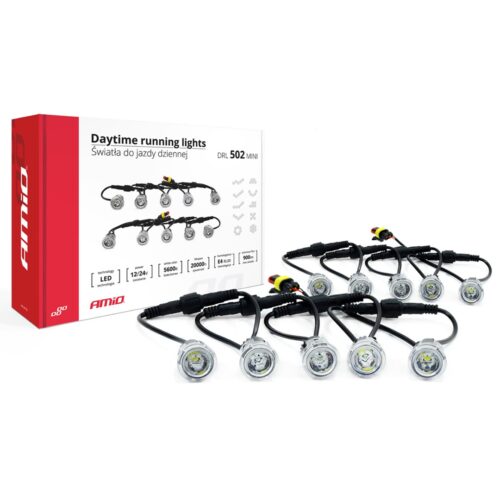 Amio ΦΩΤΑ ΗΜΕΡΑΣ DRL 12/24V 10,56W 10 SMD LED 900Lm 23x23x20mm 2ΤΕΜ