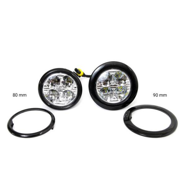 Amio ΦΩΤΑ ΗΜΕΡΑΣ DRL 12/24V 11,16W 8xSMD LED 800lm DRL 510HP ΣΤΡΟΓΓΥΛΟΙ 70mm 2ΤΕΜ - Image 4