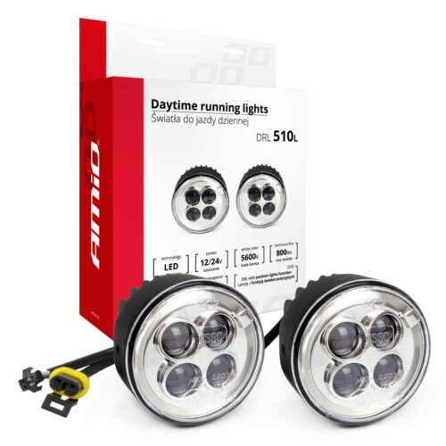 Amio ΦΩΤΑ ΗΜΕΡΑΣ DRL 510L 12V 11,16W 8xSMD LED 800lm ΣΤΡΟΓΓΥΛΟΙ 70mm  ΑΜΙΟ 2ΤΕΜ