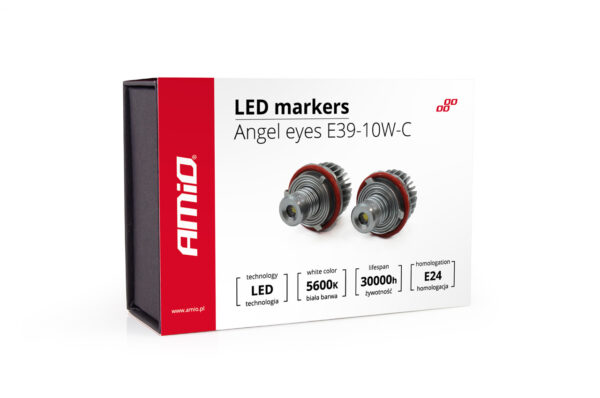 Amio ΛΑΜΠΑΚΙΑ ΓΙΑ ANGEL 270lm 10W ΓΙΑ BMW ΣΕΙΡΑ 1+3+5 E39/E53/E65/E66/E60/E61/E63/E64/E87 2ΤΕΜ.