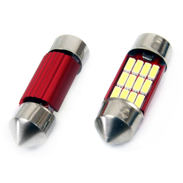 Amio ΛΑΜΠΑΚΙΑ ΠΛΑΦΟΝΙΕΡΑΣ 31mm 12V 5.600K 12xSMD 4014 LED CAN-BUS  AMIO - 2 ΤΕΜ. - Image 2