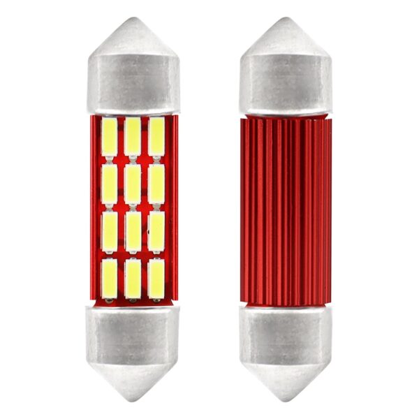 Amio ΛΑΜΠΑΚΙΑ ΠΛΑΦΟΝΙΕΡΑΣ 36mm 12V 5.600K 12xSMD 4014 LED CAN-BUS  AMIO - 2 ΤΕΜ.
