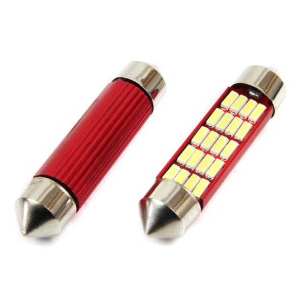Amio ΛΑΜΠΑΚΙΑ ΠΛΑΦΟΝΙΕΡΑΣ 41mm 12V 5.600K 20xSMD 4014 LED CAN-BUS  AMIO - 2 ΤΕΜ. - Image 2