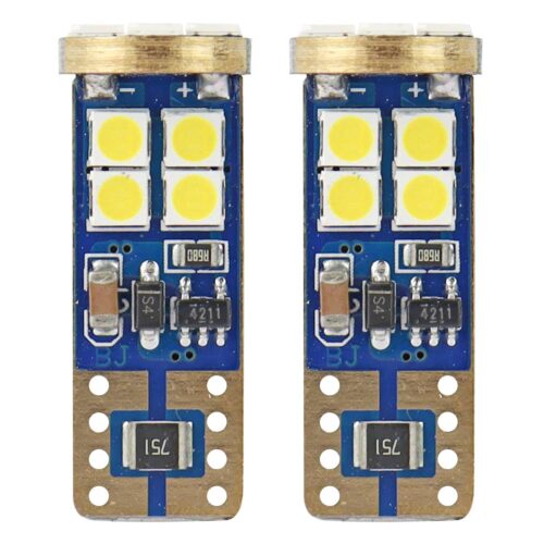 Amio T10 W5W 12V W2,1×9,5d ΛΕΥΚΟ 5.600K 12SMDx2835 (ΚΑΡΦΩΤΟ – CAN-BUS) 2ΤΕΜ.