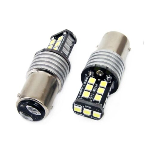 Amio P21/5W 1157 12-24V 7.5W 6.000K 800lm LED CAN-BUS 15SMD 2835 ΑΜΙΟ -2ΤΕΜ