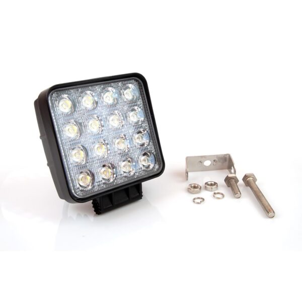 Amio ΠΡΟΒΟΛΕΑΣ ΕΡΓΑΣΙΑΣ ΤΕΤΡΑΓΩΝΟΣ AWL05 FLAT 4000lm 9/60V - 48W -16 LED -108X108X57mm AMiO - 1 ΤΕΜ. - Image 2