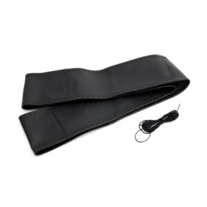 Amio ΚΑΛΥΜΜΑ ΤΙΜΟΝΙΟΥ ΔΕΡΜΑΤΙΝΟ ΡΑΦΤΟ 41/43cm 92mm ΜΑΥΡΟ AMiO - 1 ΤΕΜ.