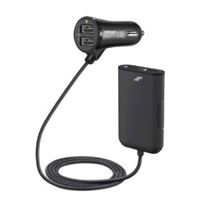 Amio ΦΟΡΤΙΣΤΗΣ ΑΝΑΠΤΗΡΑ ME 4 ΘΥΡΕΣ USB 12V 4,8A  ΜΕ ΚΑΛΩΔΙΟ ΠΡΟΕΚΤΑΣΗΣ ΣΤΑ 2 USB