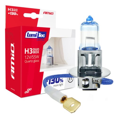 Amio H3 12V 55W PK22s LUMITEC LIMITED +130%  UP TO 40m  AMIO – 2 ΤΕΜ.