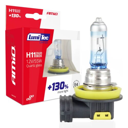 Amio H11 12V 55W PGJ19-2 LUMITEC LIMITED +130%  UP TO 40m AMIO – 2 ΤΕΜ.