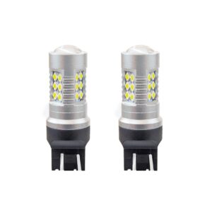 Amio W21/5W T20 12/24V 6,2W 5600K LED 24xSMD3030 CAN-BUS ΛΕΥΚΟ 18x56mm 2ΤΕΜ.