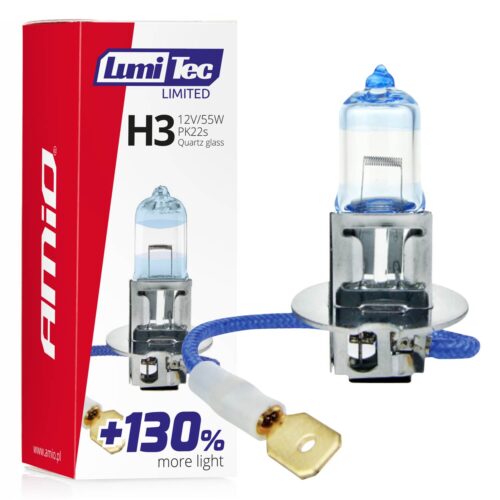 Amio H3 12V 55W PK22s LUMITEC LIMITED +130%  UP TO 40m AMIO – 1 ΤΕΜ.