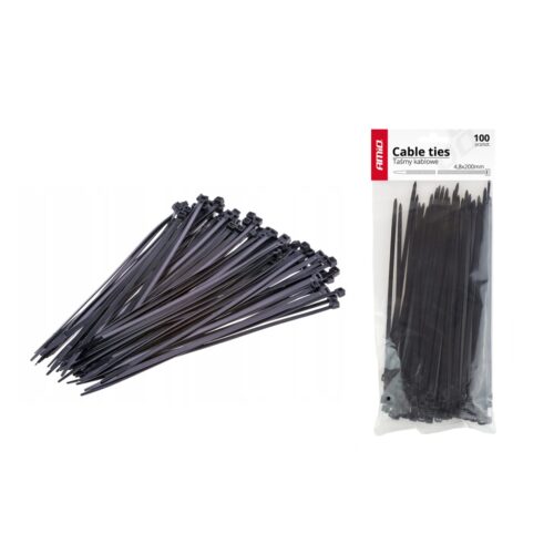Amio ΔΕΜΑΤΙΚΑ/ΔΕΤΙΚΑ ΚΑΛΩΔΙΩΝ TIE WRAP 3,6 X 150mm (ΜΑΥΡΟ) – 100 ΤΕΜ. 