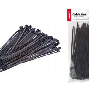 Amio ΔΕΜΑΤΙΚΑ/ΔΕΤΙΚΑ ΚΑΛΩΔΙΩΝ TIE WRAP 4,8 X 350mm (ΜΑΥΡΟ) - 100 ΤΕΜ. 