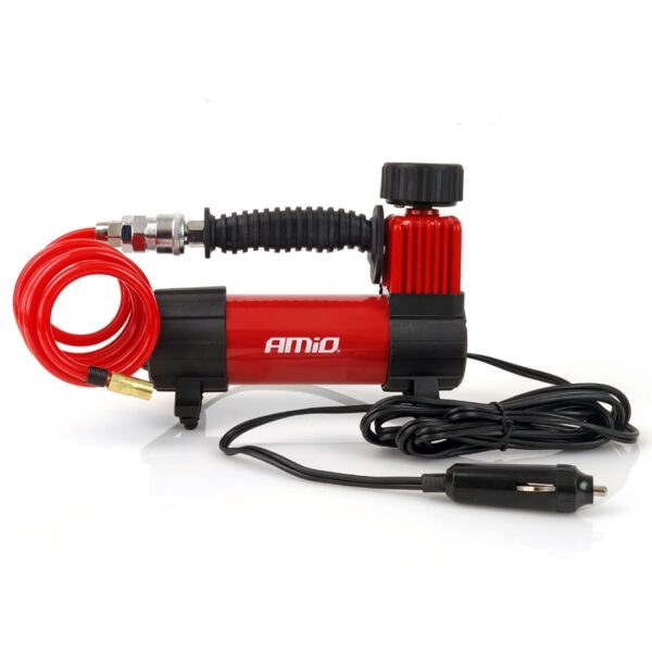 Amio ΚΟΜΠΡΕΣΕΡ ΑΕΡΑ ΕΛΑΣΤΙΚΩΝ ΜΕΤΑΛΛΙΚΟ ACOMP-05 12V 100psi 7bar 28l/min ΜΕ ΦΙΣ ΑΝΑΠΤΗΡΑ ΚΑΙΚΑΛΩΔΙΟ 300cm AMiO - 1 ΤΕΜ. - Image 2