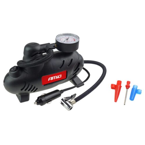Amio ΚΟΜΠΡΕΣΕΡ ΑΕΡΑ ΕΛΑΣΤΙΚΩΝ ΠΛΑΣΤΙΚΟ ACOMP-07 12V 250psi 17bar 9l/min ΜΕ ΦΙΣ ΑΝΑΠΤΗΡΑ ΚΑΙ ΔΙΑΚΟΠΤΗ & ΚΑΛΩΔΙΟ 3Μ ΑΜΙΟ – 1 Τεμ.